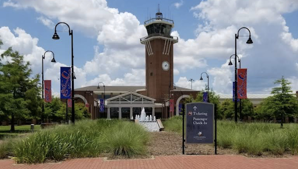 The passenger terminal at the AEX in Alexandria, Louisiana