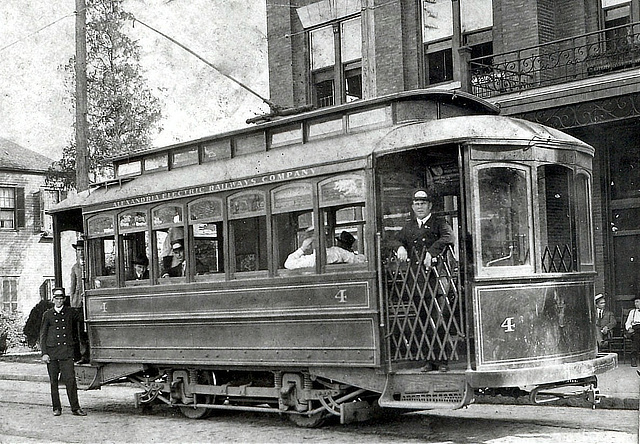 Streetcar Number 4 of the Alexandria Electric Railways Company in Alexandria, Louisiana
