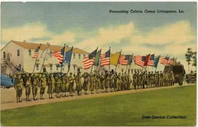 Presenting Colors at Camp Livingston, Louisiana