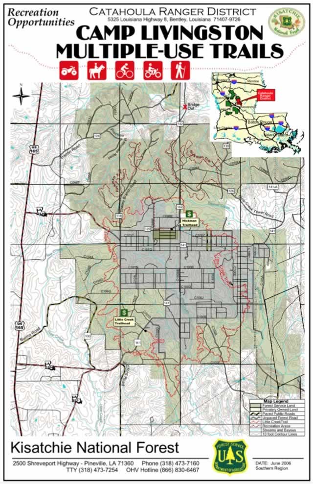 Map of the U.S. Forest Service Camp Livingston Multi-Use Trail System Map of the U.S. Forest Service Camp Livingston Multi-Use Trails