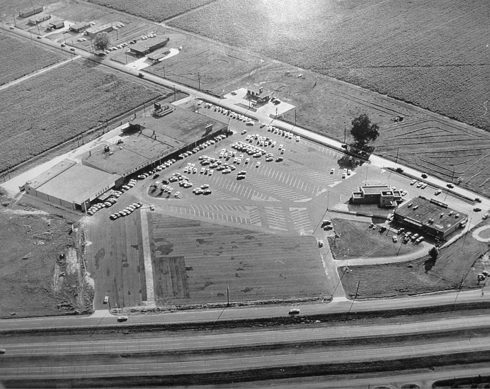 Early days of MacArthur Village Shopping Center on Jackson Street Extension in Alexandria, Louisiana